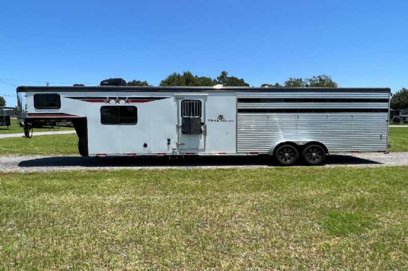 2024 Bison Trail Hand 708160 Stock Trailer with 8′ Short Wall - Image 4
