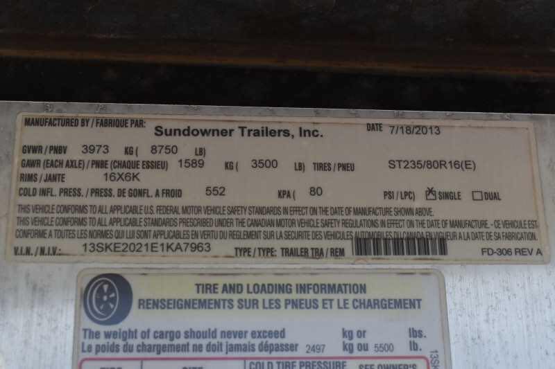 2014 Sundowner 2 Horse Gooseneck Trailer - Image 3