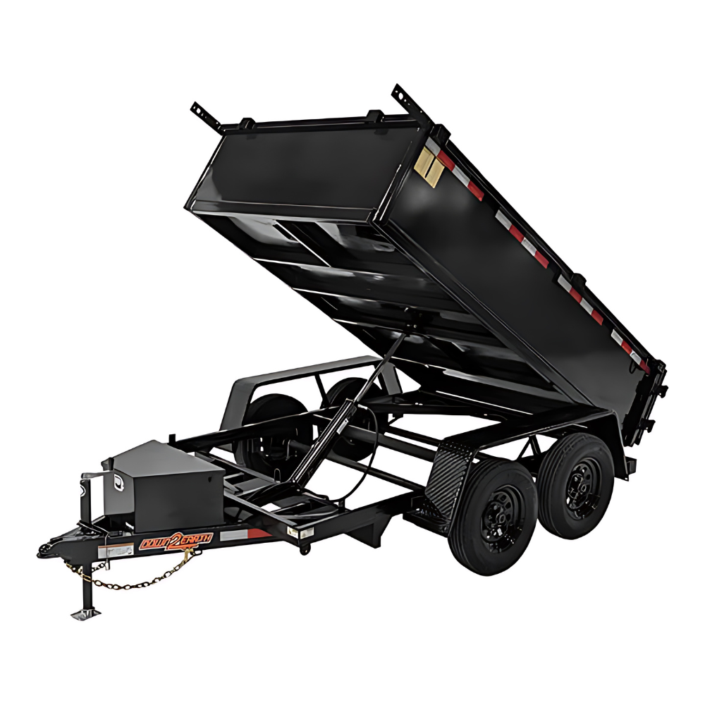 D2E 6′ x 12′ E-Series Dump Trailer w/ 2′ Sides 7k GWVR