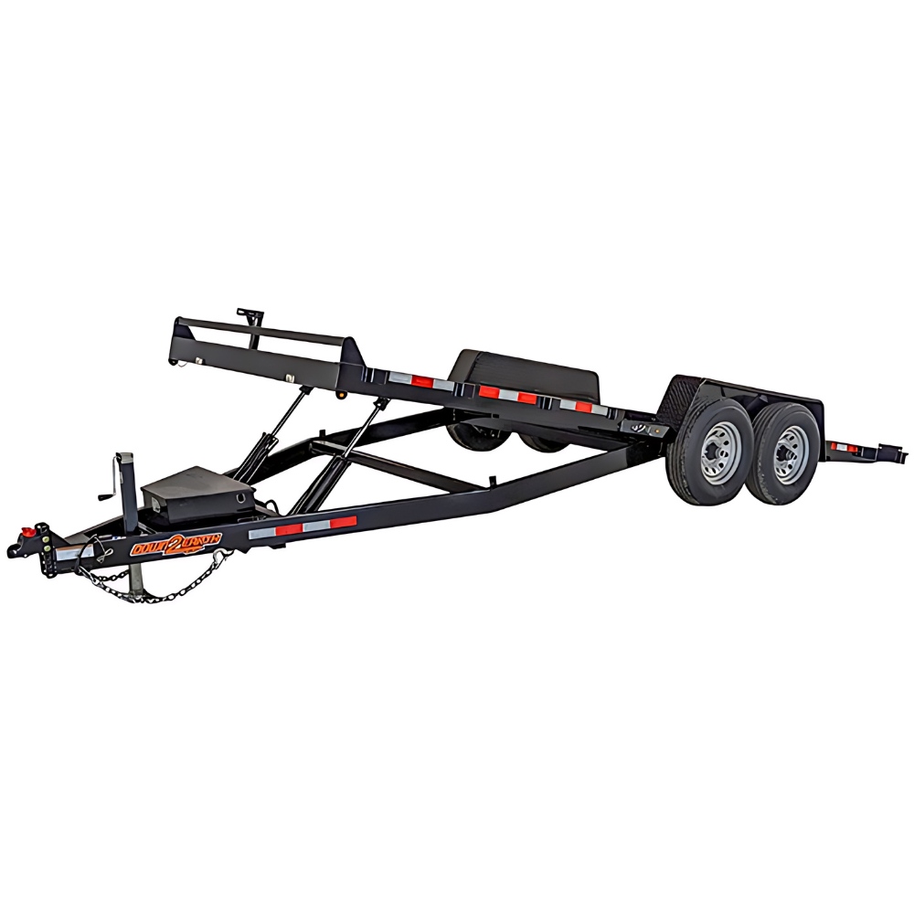 D2E 82″ x 22′ Steel Deck Power Tilt Carhauler Trailer 10k GWVR