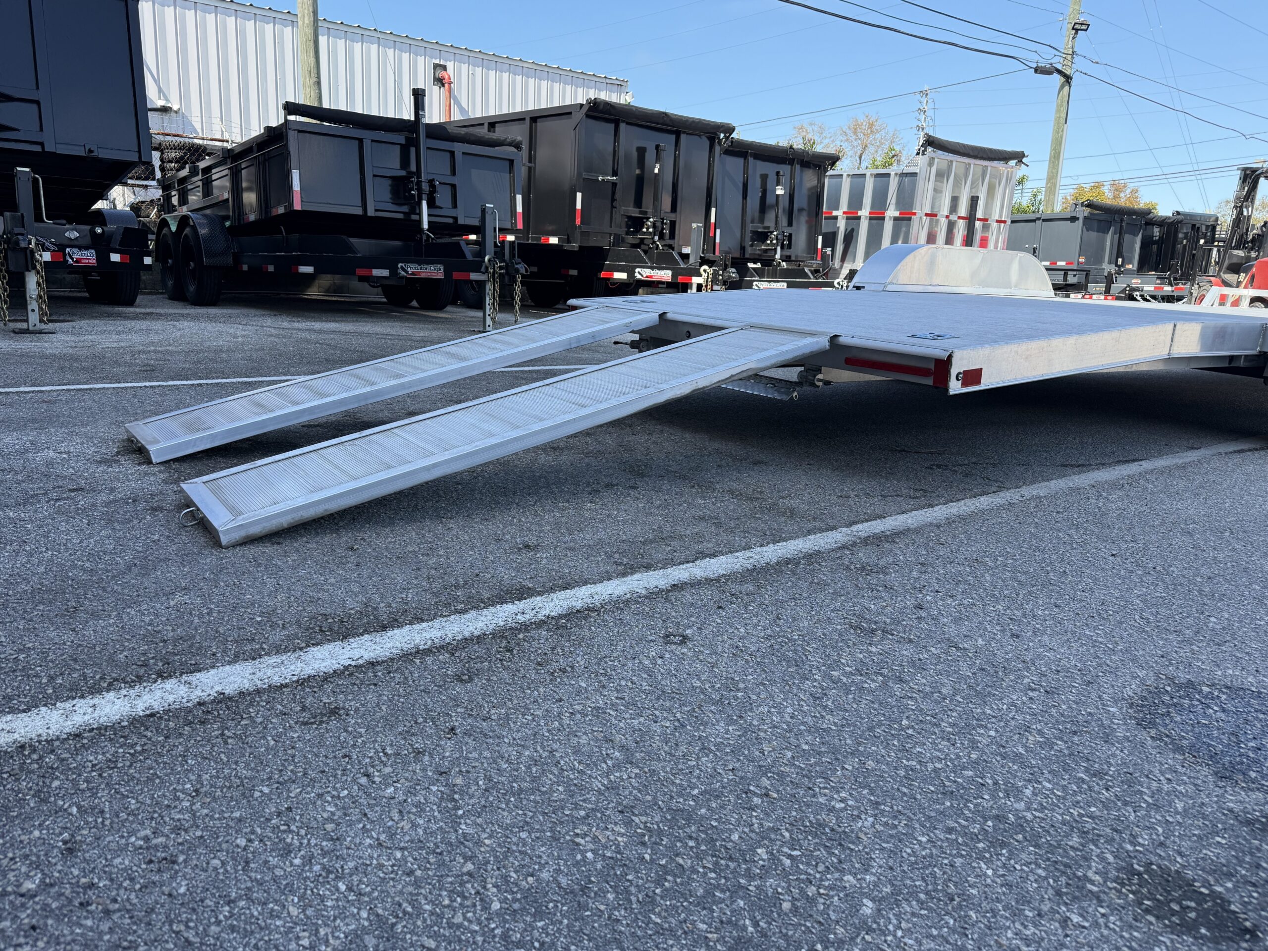 2024 82X22 ALCOM MISSION Aluminum Car Hauler w/ Ramps - Image 7