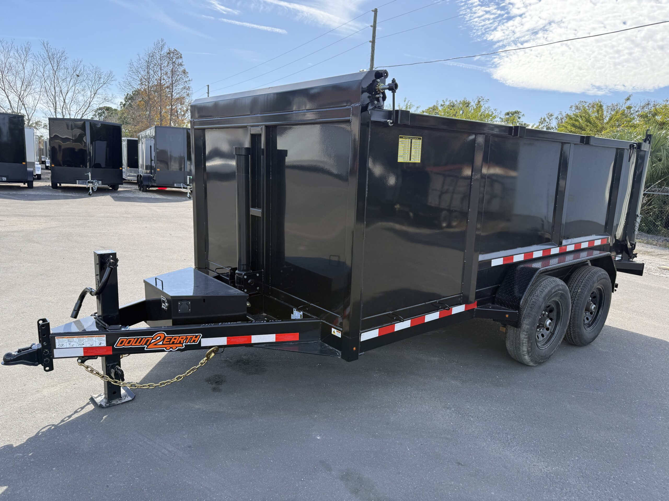 2026 DOWN2EARTH 7X14X4 TANDEM AXLE STEEL DUMP TRAILER 14K