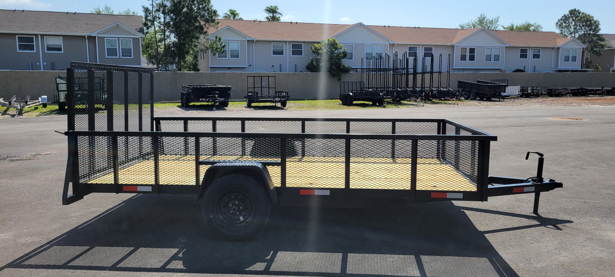 Brewer 7x14x2 mesh side utility trailer - Image 2