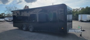 2026 8.5 x 24 ALCOM STEALTH BLACK BLACKED OUT PREMIUM CAR HAULER