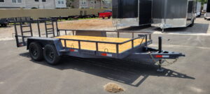 7×16 Utility Trailer Brewer With Side Pallet Load