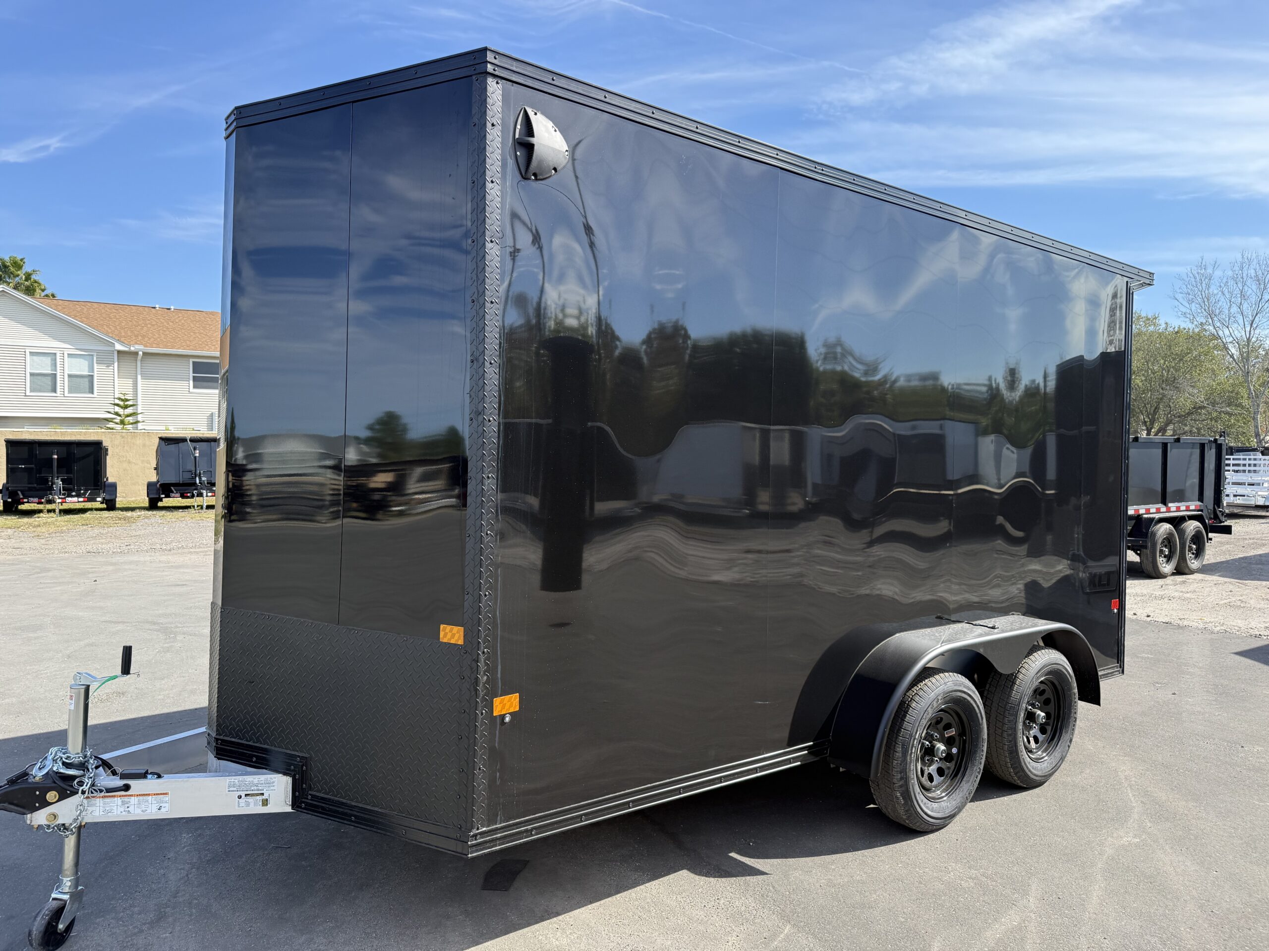 2026 7×14 ALCOM STEALTH ALUMINUM Enclosed trailer w/ spoiler and spare tire - Image 3
