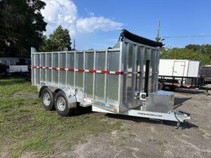 7x14x4 cargo pro aluminum dump trailer