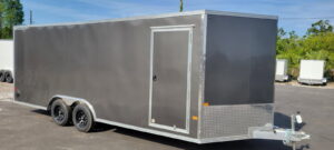 8.5X20 ALUMINUM CAR HAULER WITH SM ESCAPE DOOR