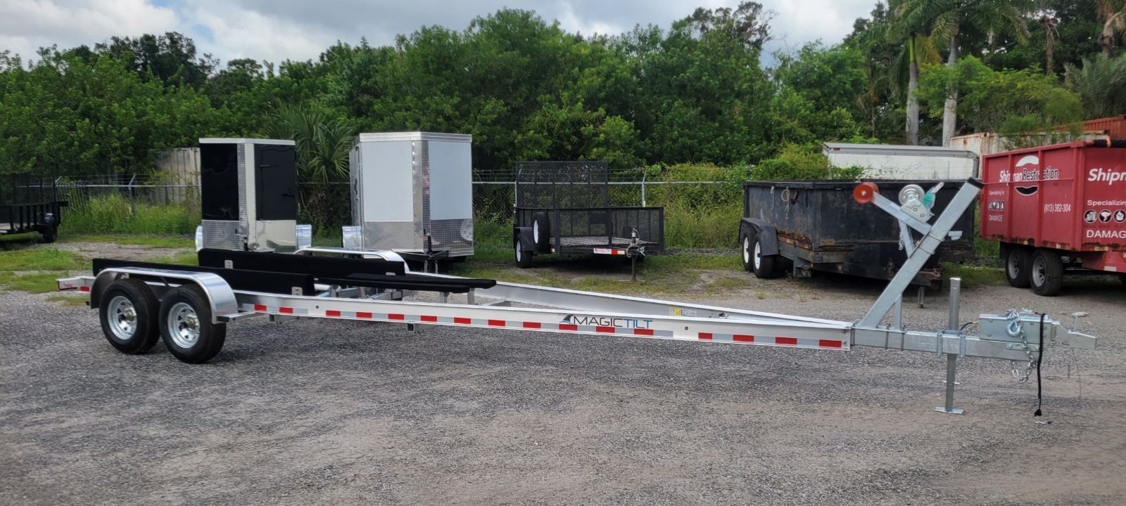 24-26 adjustable boat trailer aluminum magic tilt - Image 2