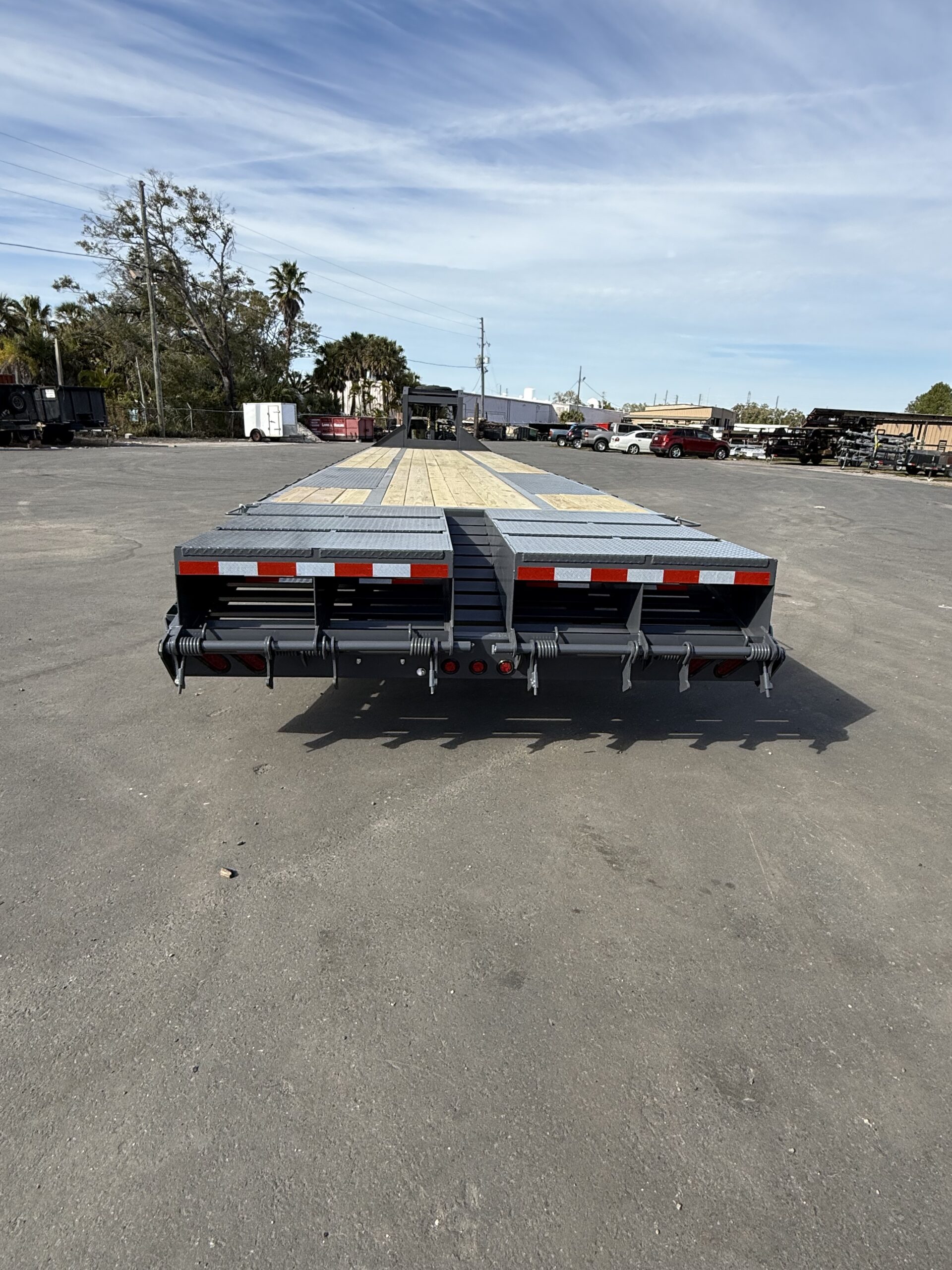 2026 Black Iron Down2Earth HEAVY DUTY 40′ Gooseneck Flatbed Trailer with 5′ Dovetail & HD Ramps - Image 5