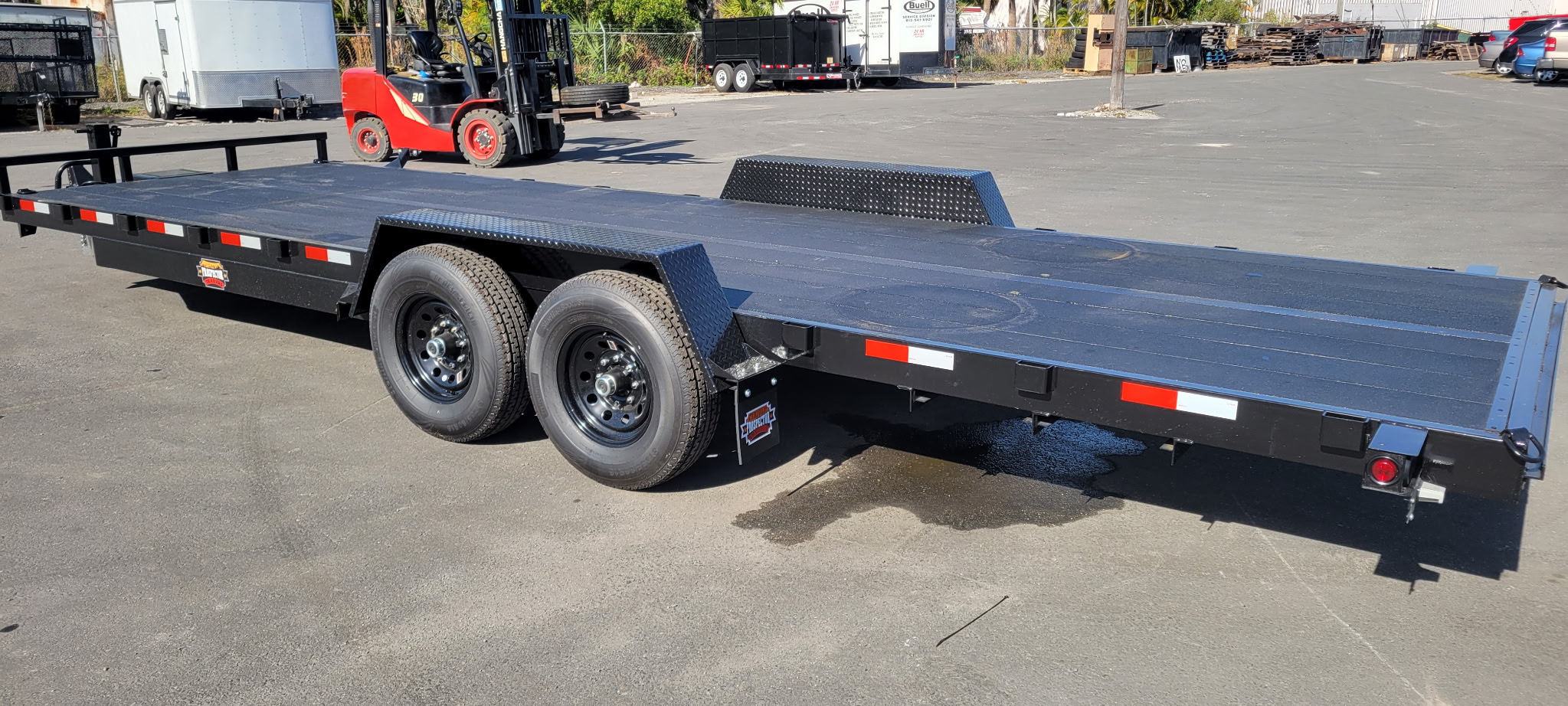 Prospector 7×24 equipment trailer w/ cobra lined 2×10 decking - Image 2