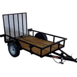 D2E 5′ x 10′ TUBING Single Axle Utility Trailer