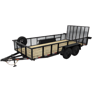 D2E 76″ x 12′ TANDEM Axle Utility Trailer w/ 24″ Mesh Sides